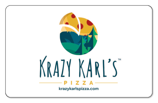 krazy karls circle logo on a white background